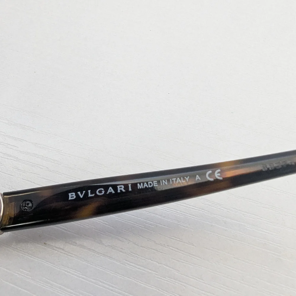Bvlgari 2141B 266 Tortoise Shell Glasses with Crystal Accents Frame - Picture 9 of 10